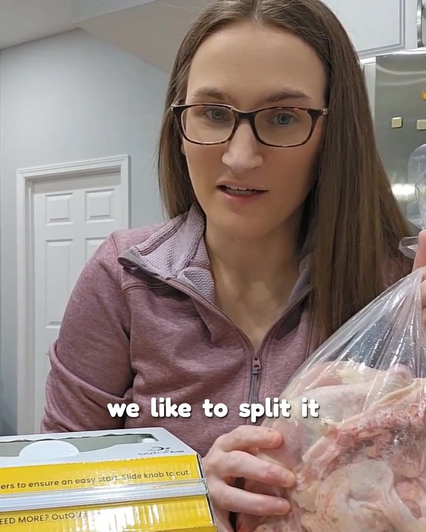 Version 2 at 0:13: her own chicken on screen